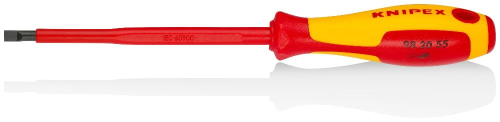 картинка KNIPEX KN-982055. Отвертка шлицевая VDE являющийся официальным дистрибьютором в России 