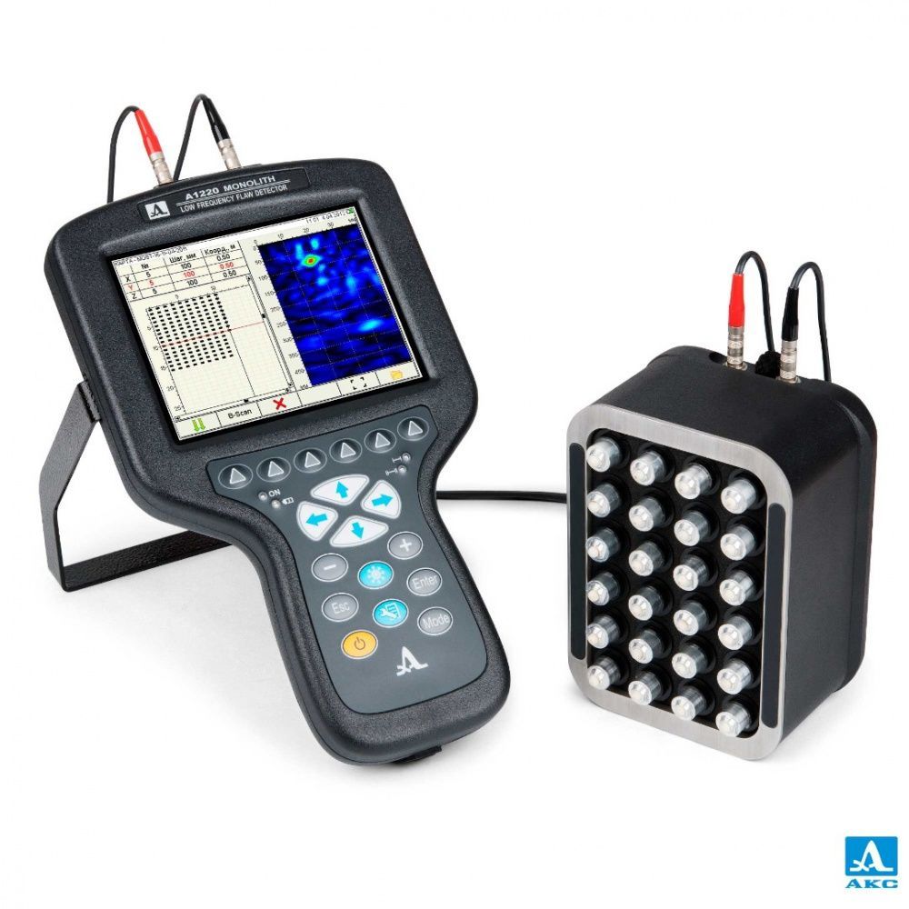 картинка АКС А1220 (1025). Дефектоскоп ультразвуковой MONOLITH для поиска инородных включений, пустот, трещин являющийся официальным дистрибьютором в России 