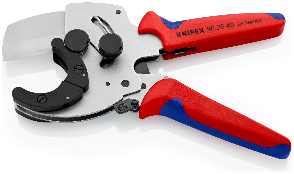 картинка KNIPEX KN-902540. Труборез храповый для многослойных пластмассовых труб являющийся официальным дистрибьютором в России 
