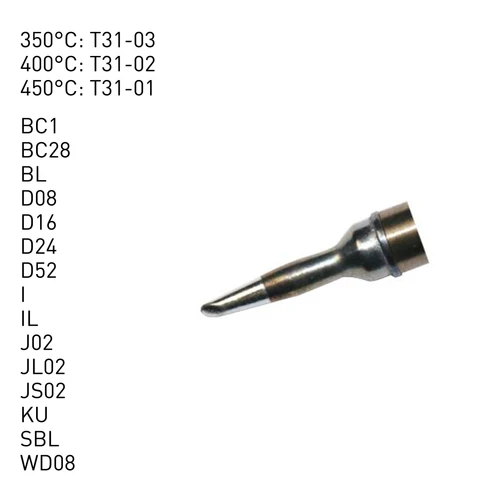 картинка Hakko T31. Паяльные жала индукционные для паяльника FX-1001 являющийся официальным дистрибьютором в России 