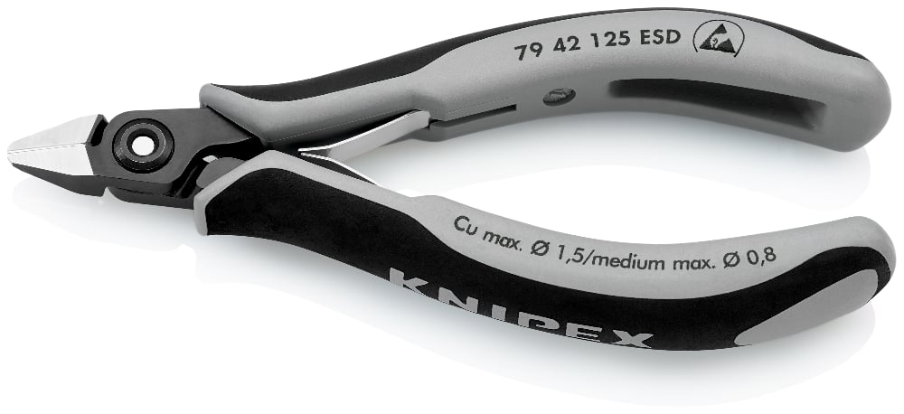 картинка KNIPEX KN-7942125ESD. Прецизионные бокорезы являющийся официальным дистрибьютором в России 