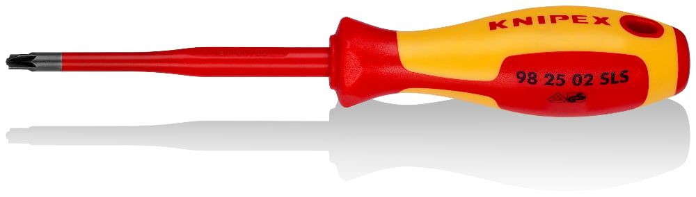 картинка KNIPEX KN-982502SLS / PlusMinus. Отвёртка крестовая тонкая PZ VDE являющийся официальным дистрибьютором в России 
