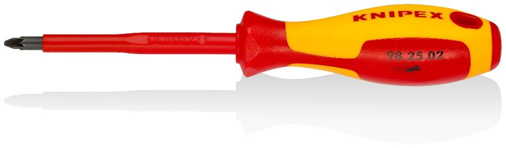 картинка KNIPEX KN-982502. Отвёртка крестовая Pozidriv VDE являющийся официальным дистрибьютором в России 
