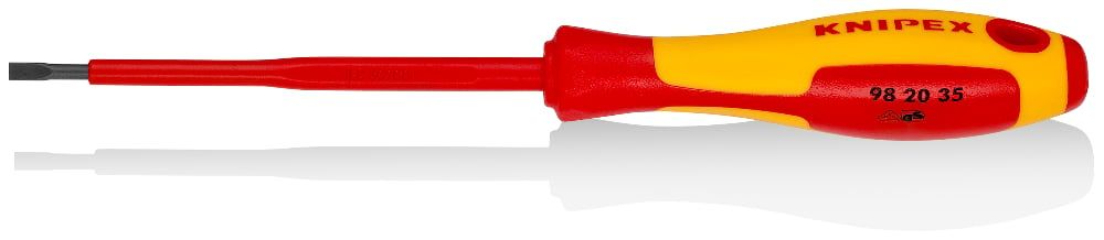 картинка KNIPEX KN-982035. Отвертка шлицевая VDE являющийся официальным дистрибьютором в России 