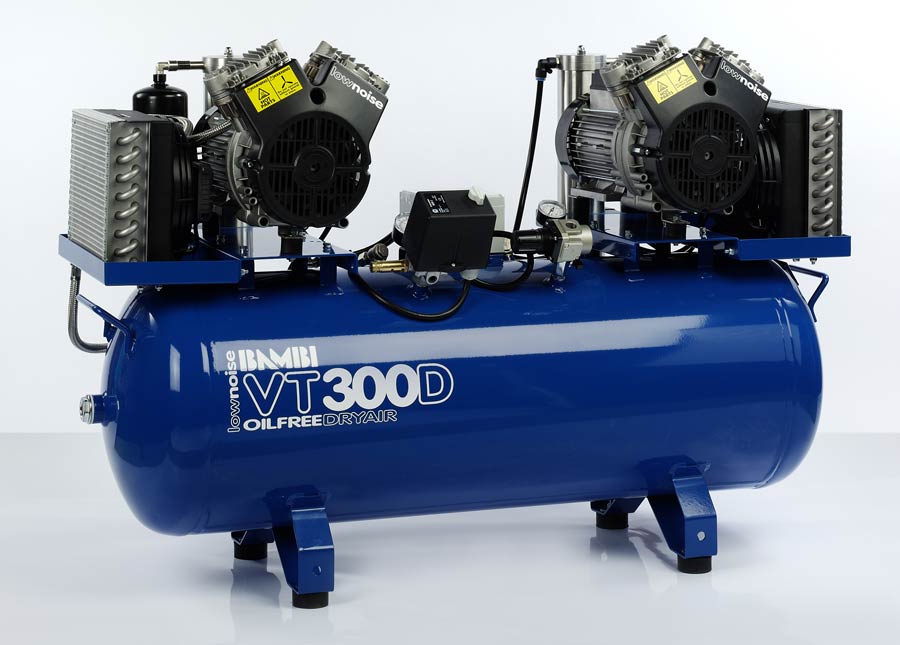 картинка BAMBI VT300D. Компрессор безмасляный с осушителем являющийся официальным дистрибьютором в России 