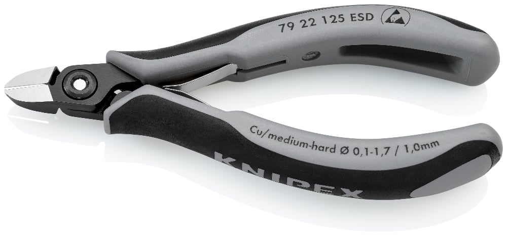 картинка KNIPEX KN-7922125ESD. Прецизионные бокорезы являющийся официальным дистрибьютором в России 
