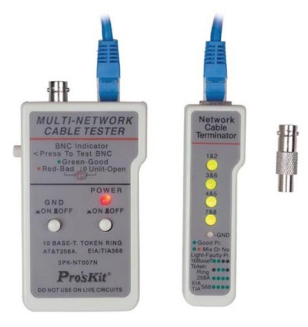 картинка ProsKit 3PK-NT007N. Тестер сетевого кабеля являющийся официальным дистрибьютором в России 