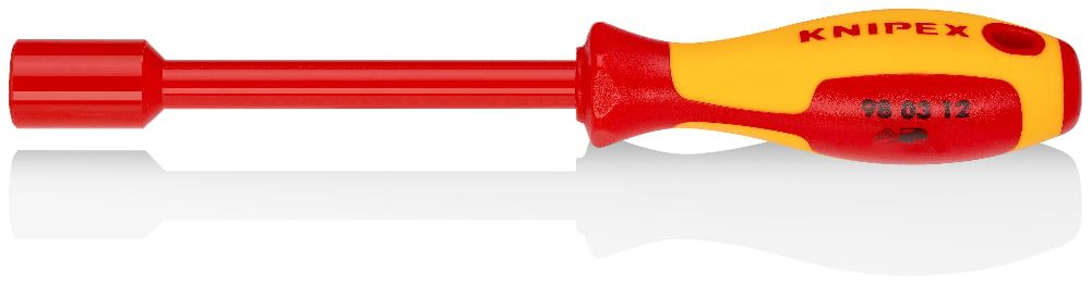 картинка KNIPEX KN-980312. Торцовый ключ с отверточной ручкой диэлектрический являющийся официальным дистрибьютором в России 