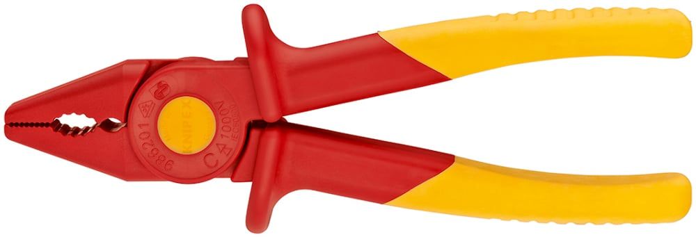 картинка KNIPEX KN-986201. Плоскогубцы универсальные из пластмассы являющийся официальным дистрибьютором в России 