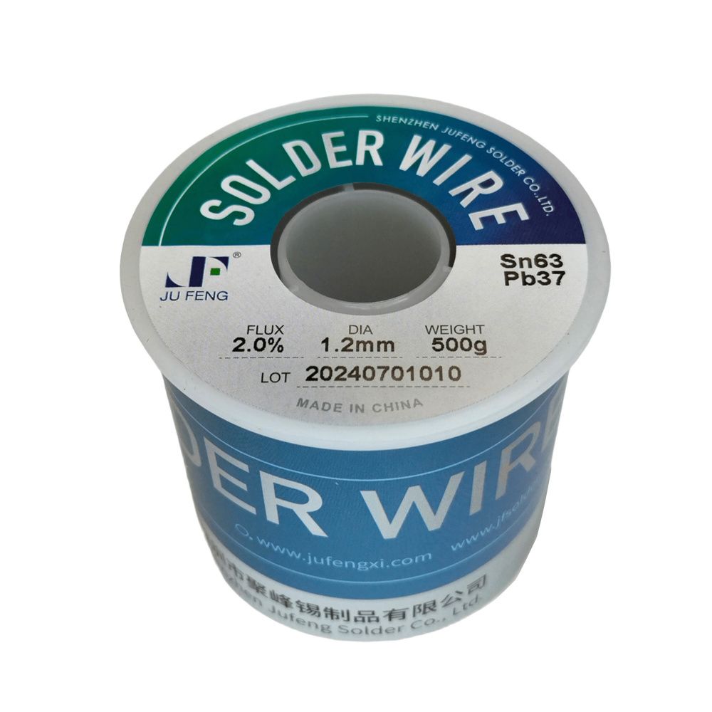 картинка Jufeng Sn63Pb37 2% 500gm 1,2mm. Припой проволочный 1,2мм с флюсом 2% являющийся официальным дистрибьютором в России 