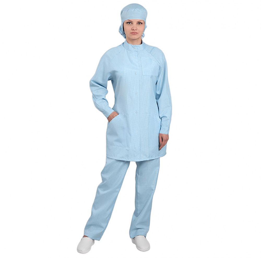 картинка ELK Б-250У. Халат антистатический укороченный женский являющийся официальным дистрибьютором в России 