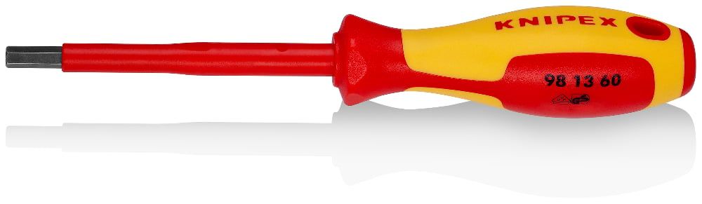 картинка KNIPEX KN-981360. Отвертка шестигранник VDE являющийся официальным дистрибьютором в России 