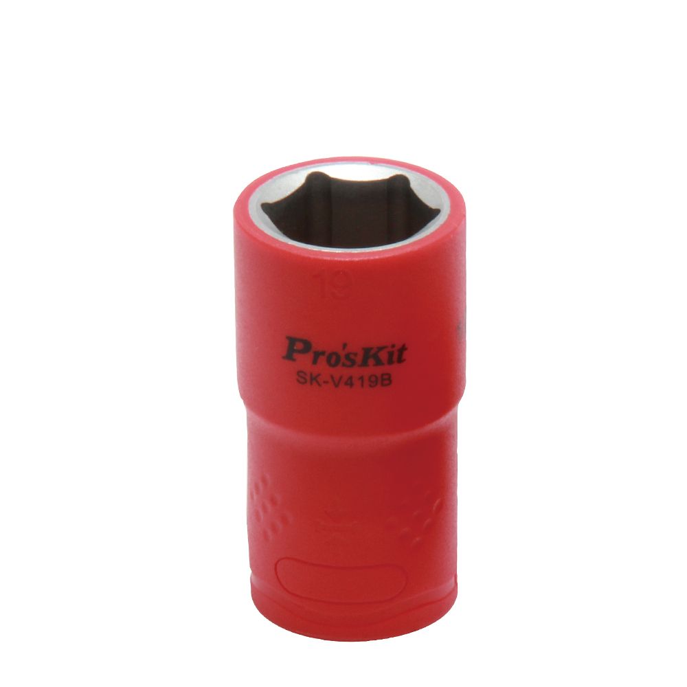картинка ProsKit SK-V419B. Изолированная 1/2 дюйма торцевая головка 19 мм (1000 В - VDE) являющийся официальным дистрибьютором в России 