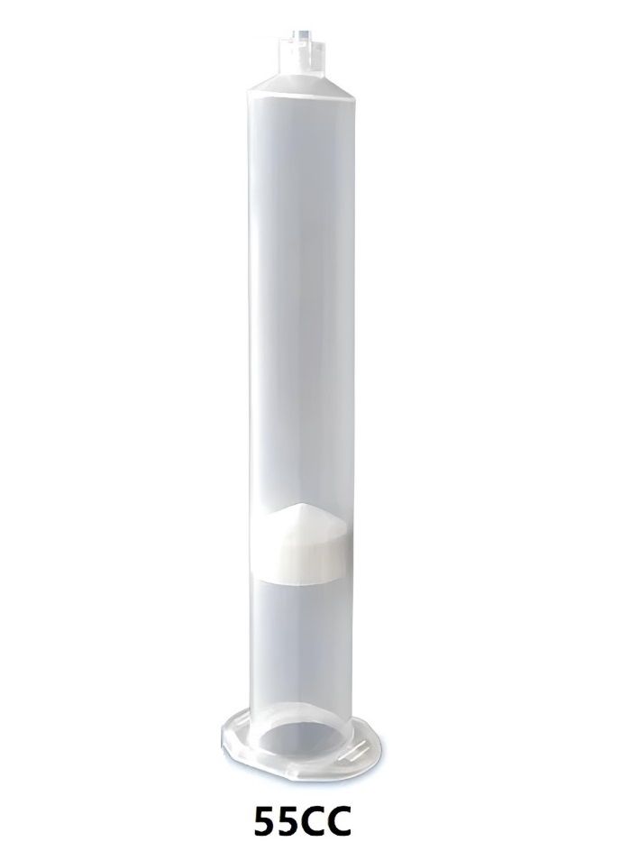 картинка VMATIC VCAS55C. Шприц дозатора бесцветный с белым поршнем 55сс являющийся официальным дистрибьютором в России 
