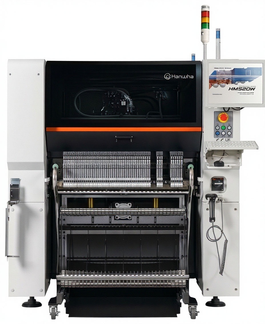 картинка Hanwha HM520W. Высокоскоростной автомат-установщик SMD компонентов являющийся официальным дистрибьютором в России 