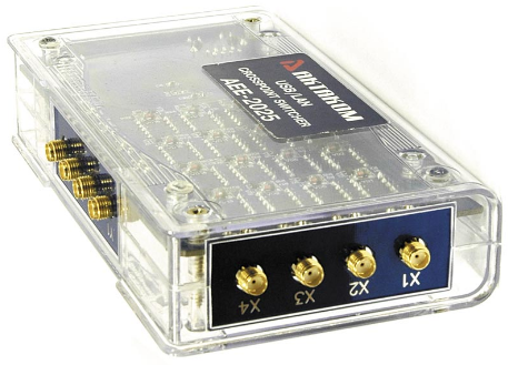 картинка АКТАКОМ АЕЕ-2025. Матричный коммутатор ВЧ сигналов USB 4-х канальный являющийся официальным дистрибьютором в России 