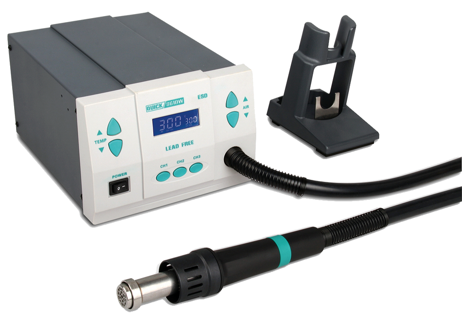 картинка Quick 861DW ESD Lead Free (1000 Вт). Термовоздушная паяльная станция являющийся официальным дистрибьютором в России 