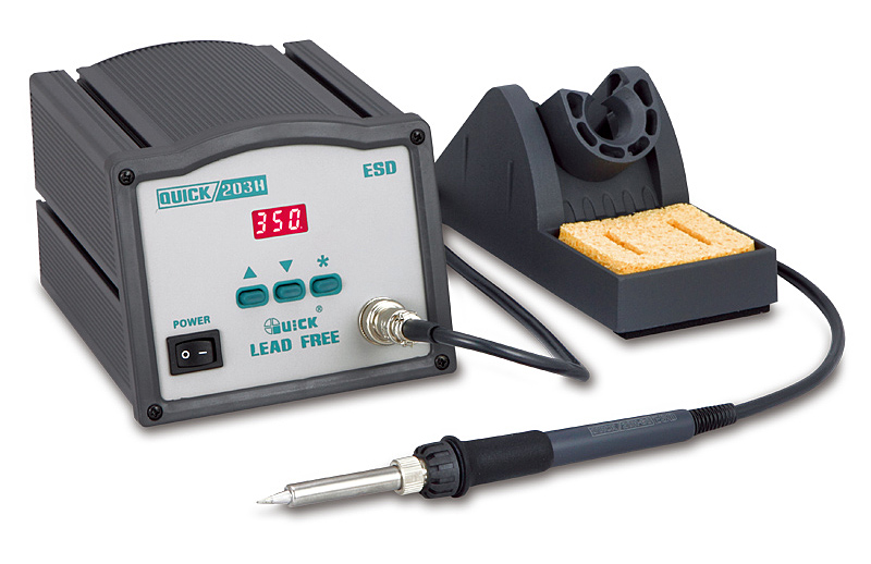картинка Quick 203H ESD Lead Free (90 Вт). Индукционная паяльная станция являющийся официальным дистрибьютором в России 