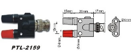 картинка АКТАКОМ PTL-2159. Переходник BNC-гнездо являющийся официальным дистрибьютором в России 