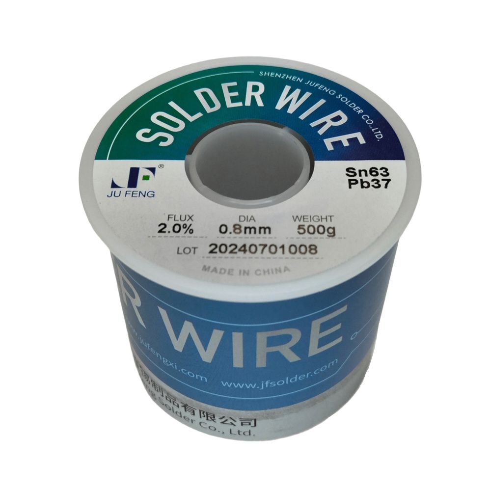 картинка Jufeng Sn63Pb37 2% 500gm 0,8mm. Припой проволочный 0,8мм с флюсом 2% являющийся официальным дистрибьютором в России 