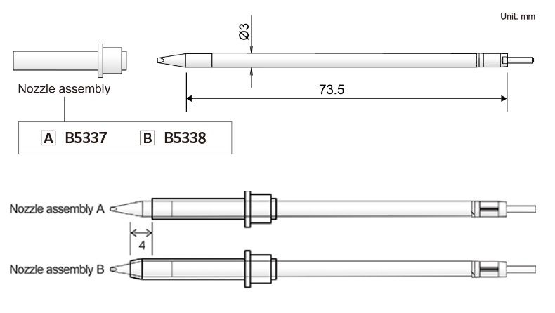 картинка Hakko T50. Паяльные жала для паяльников FX-9703, FX-9704 являющийся официальным дистрибьютором в России 