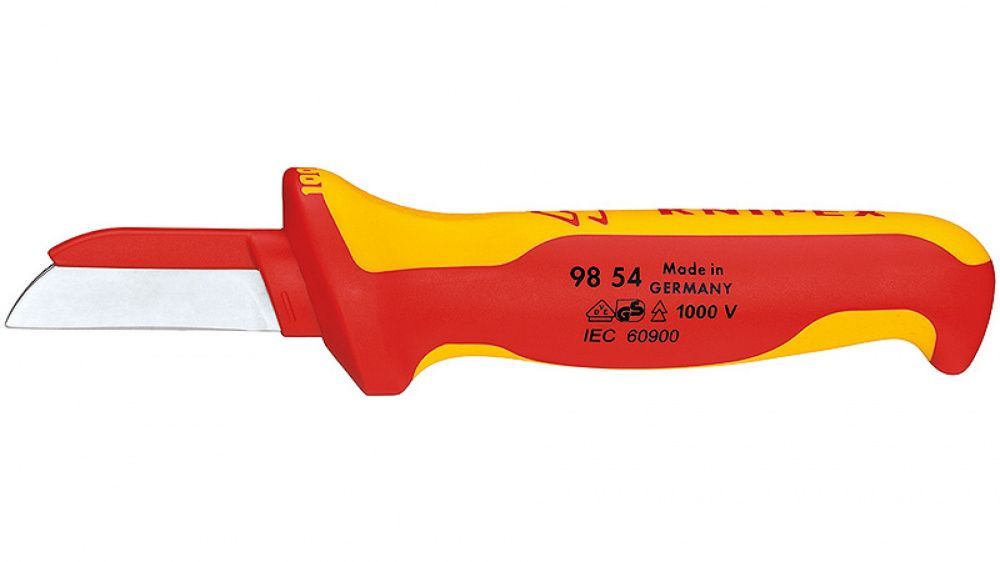 картинка KNIPEX KN-9854SB. Нож для кабеля VDE являющийся официальным дистрибьютором в России 