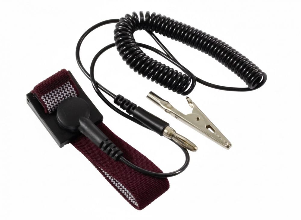 картинка ELK-1107-1. Браслет антистатический тканевый, крокодил являющийся официальным дистрибьютором в России 