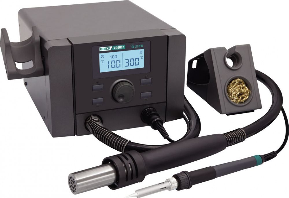 картинка Quick 709D+ (1350 Вт). Двухканальная паяльная станция являющийся официальным дистрибьютором в России 