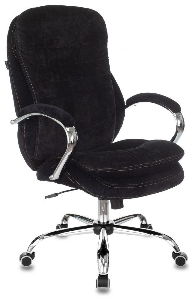 картинка Бюрократ T-9950SL (1644599). Кресло руководителя, цвет Fabric черный Light-20 крестов. металл хром являющийся официальным дистрибьютором в России 