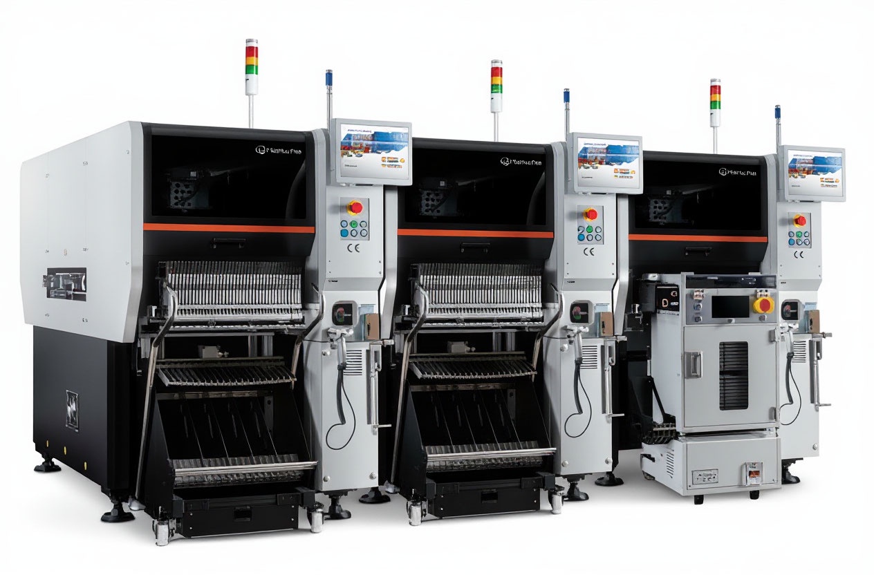 картинка Hanwha HM520 NEO. Высокоскоростной автомат-установщик SMD компонентов являющийся официальным дистрибьютором в России 