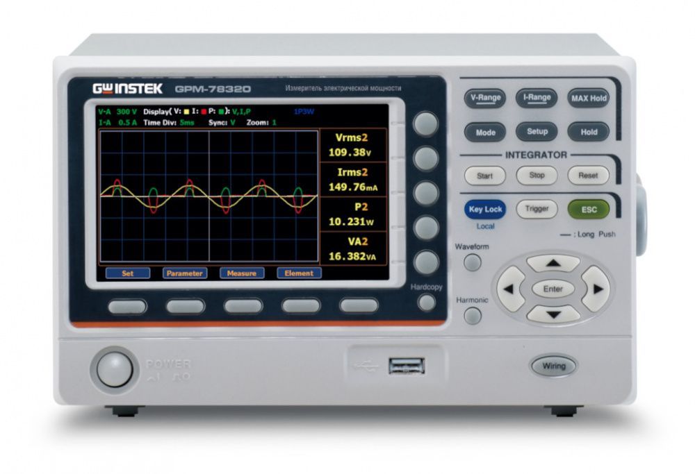 картинка GW Instek GPM-78320. Измеритель электрической мощности с интерфейсом GPIB/DA12 являющийся официальным дистрибьютором в России 