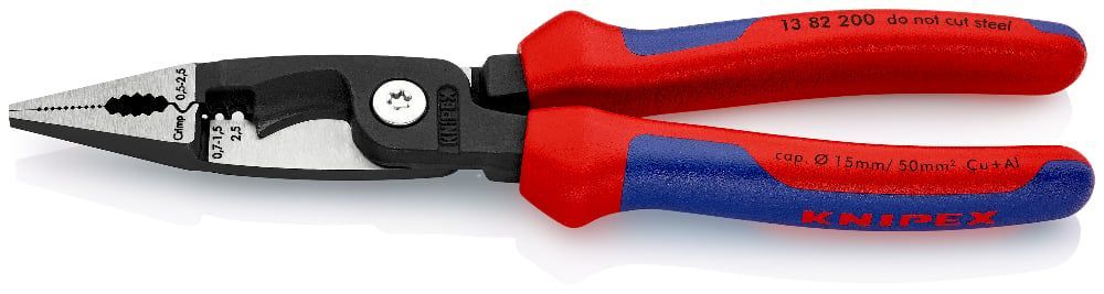 картинка KNIPEX KN-1382200SB. Электромонтажные клещи являющийся официальным дистрибьютором в России 