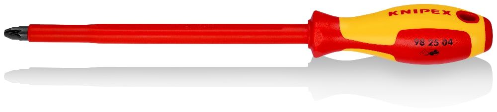 картинка KNIPEX KN-982504. Отвёртка крестовая Pozidriv VDE являющийся официальным дистрибьютором в России 