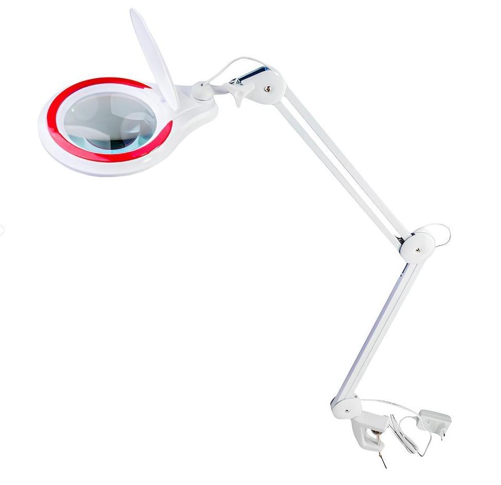 картинка Микромед 8608D 5D. Лупа 127 мм на струбцине с подсветкой LED являющийся официальным дистрибьютором в России 