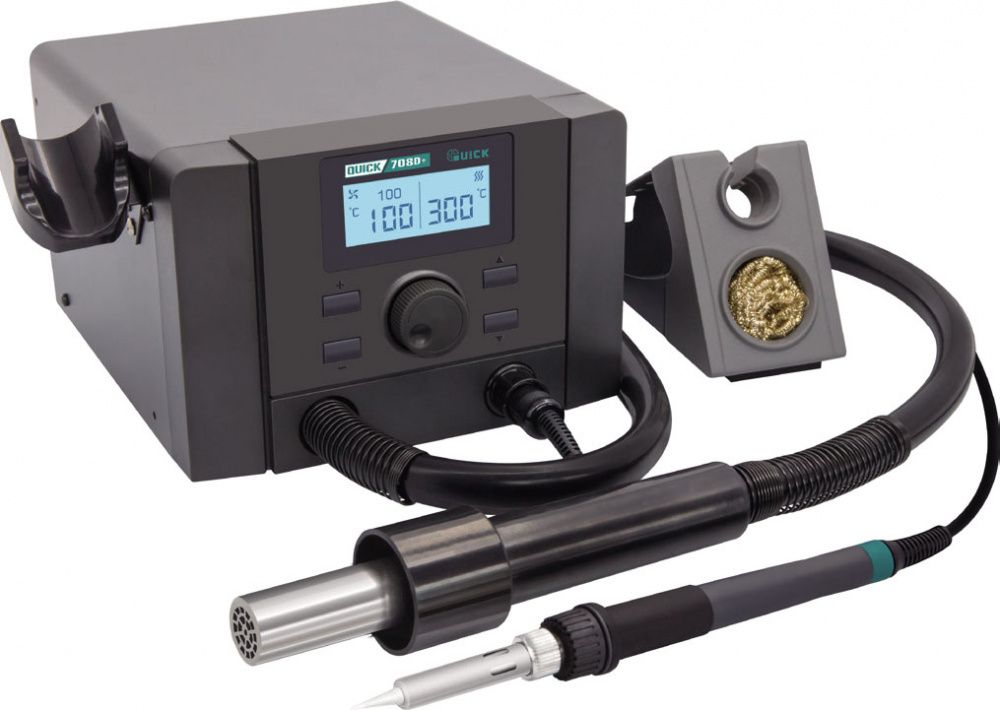картинка Quick 708D+ (700 Вт). Двухканальная паяльная станция являющийся официальным дистрибьютором в России 