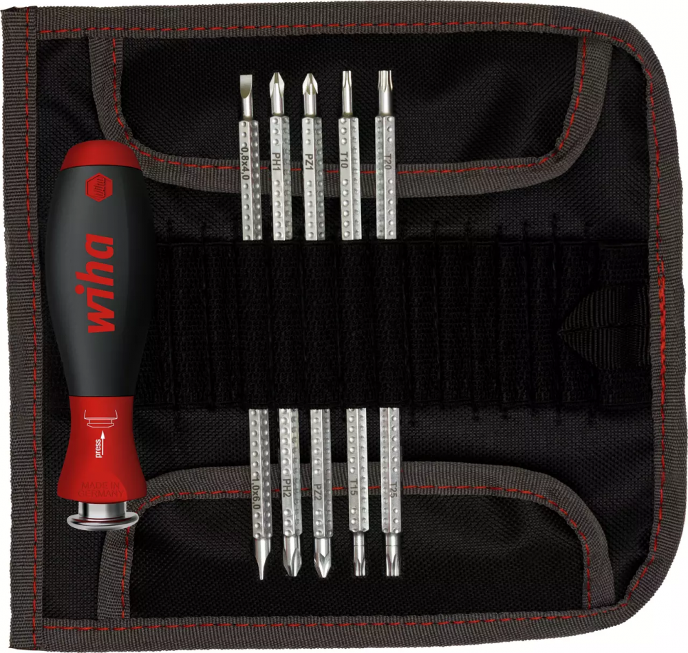 картинка WIHA 32298 / SYSTEM 6. Набор комбинированных жал с рукояткой серия 281 T6 01 являющийся официальным дистрибьютором в России 