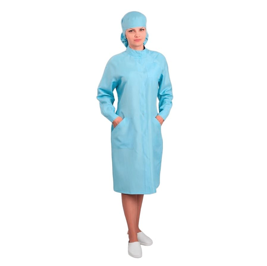 картинка ELK Б-250. Халат антистатический женский являющийся официальным дистрибьютором в России 