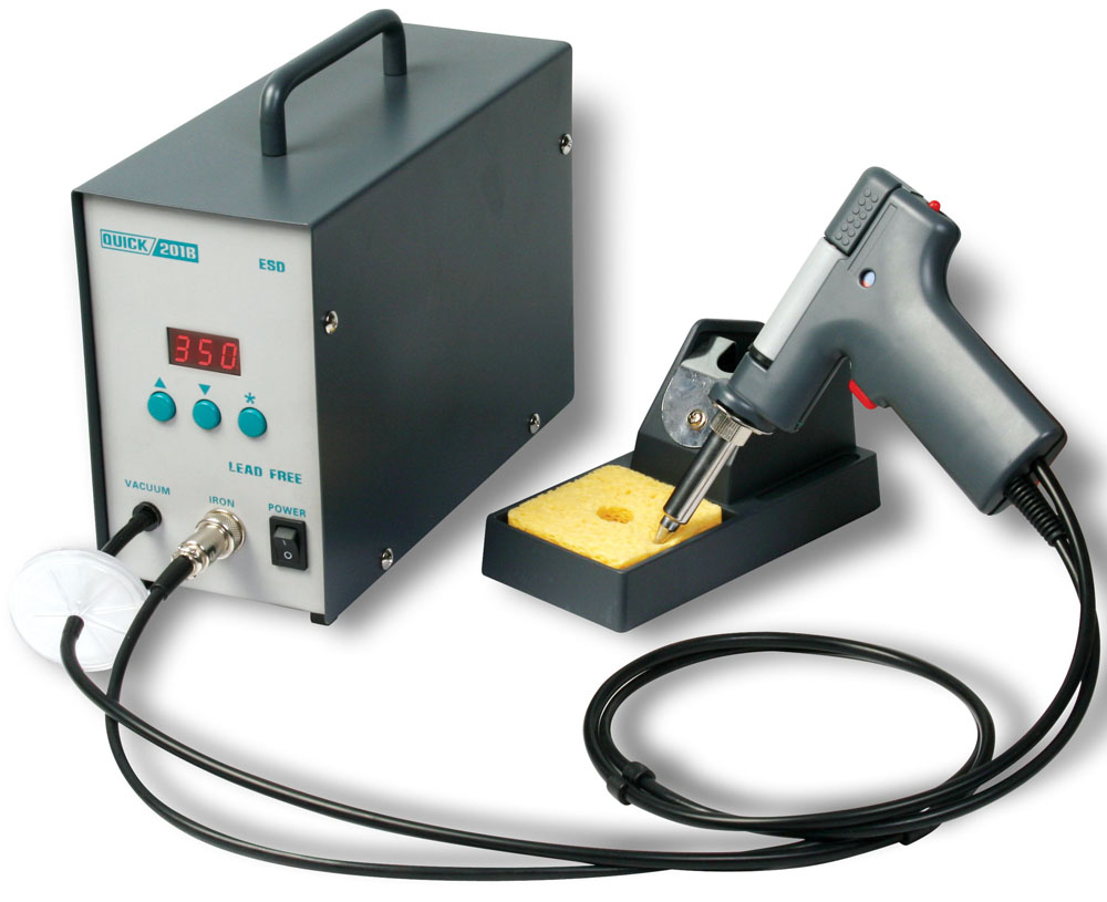 картинка Quick 201B ESD (90 Вт). Демонтажная паяльная станция являющийся официальным дистрибьютором в России 