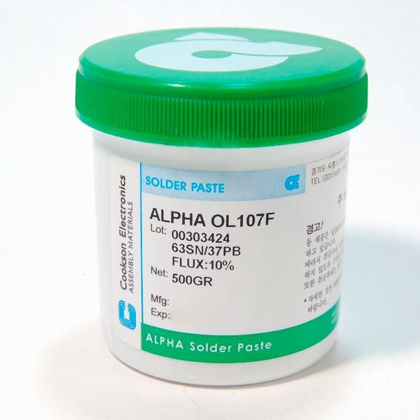 картинка Alpha OL107. Паяльная паста бессвинцовая смываемая являющийся официальным дистрибьютором в России 