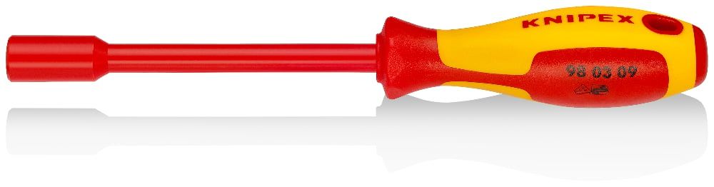 картинка KNIPEX KN-980309. Торцовый ключ с отверточной ручкой диэлектрический являющийся официальным дистрибьютором в России 