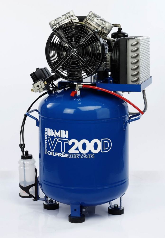 картинка BAMBI VT200D. Компрессор безмасляный с осушителем являющийся официальным дистрибьютором в России 