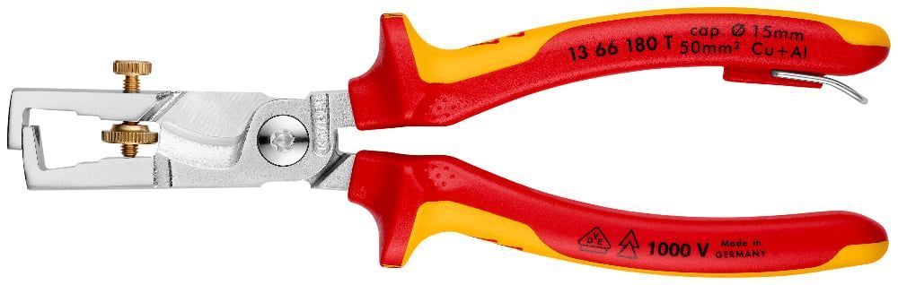 картинка KNIPEX KN-1366180TBK. Стриппер для снятия изоляции являющийся официальным дистрибьютором в России 