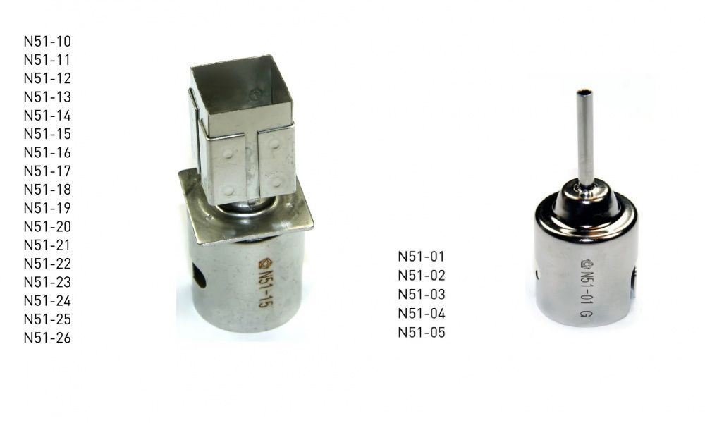 картинка Hakko N51. Насадки для термовоздушных станций Hakko FR являющийся официальным дистрибьютором в России 