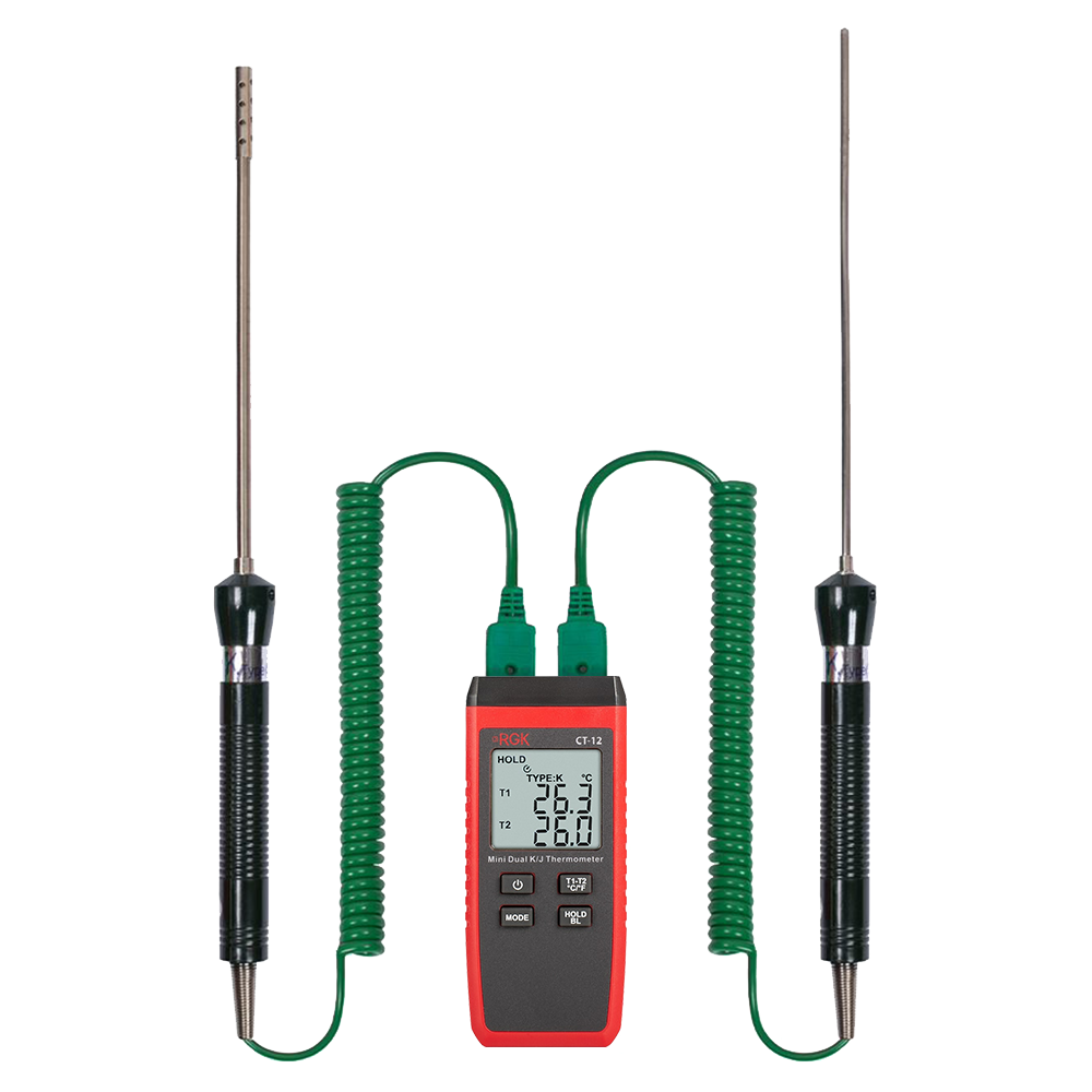 картинка RGK CT-12 (TR-10A/TR-10W). Термометр с зондом температуры воздуха TR-10A и погружным зондом температуры TR-10W являющийся официальным дистрибьютором в России 