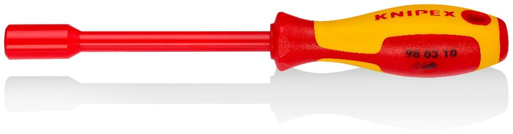 картинка KNIPEX KN-980310. Торцовый ключ с отверточной ручкой диэлектрический являющийся официальным дистрибьютором в России 