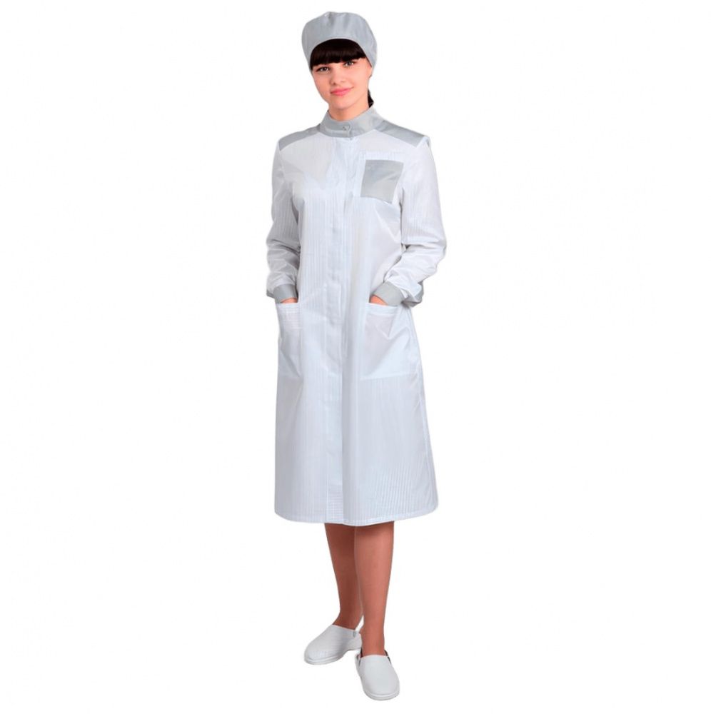 картинка ELK Б-241. Халат антистатический женский являющийся официальным дистрибьютором в России 