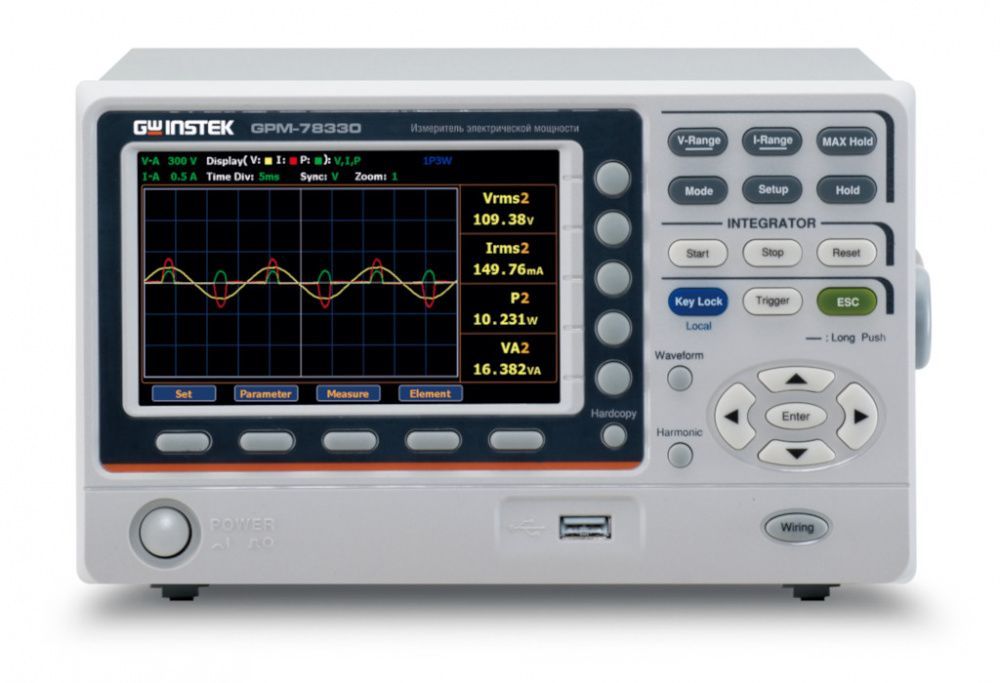картинка GW Instek GPM-78330. Измеритель электрической мощности с интерфейсом GPIB/DA12 являющийся официальным дистрибьютором в России 