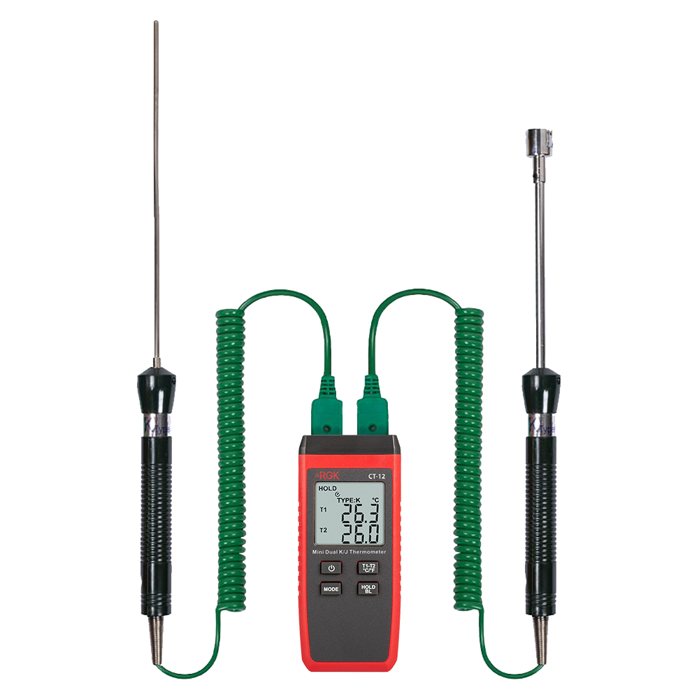 картинка RGK CT-12 (TR-10S/TR-10W). Термометр с погружным зондом температуры TR-10W и поверхностным зондом TR-10S являющийся официальным дистрибьютором в России 